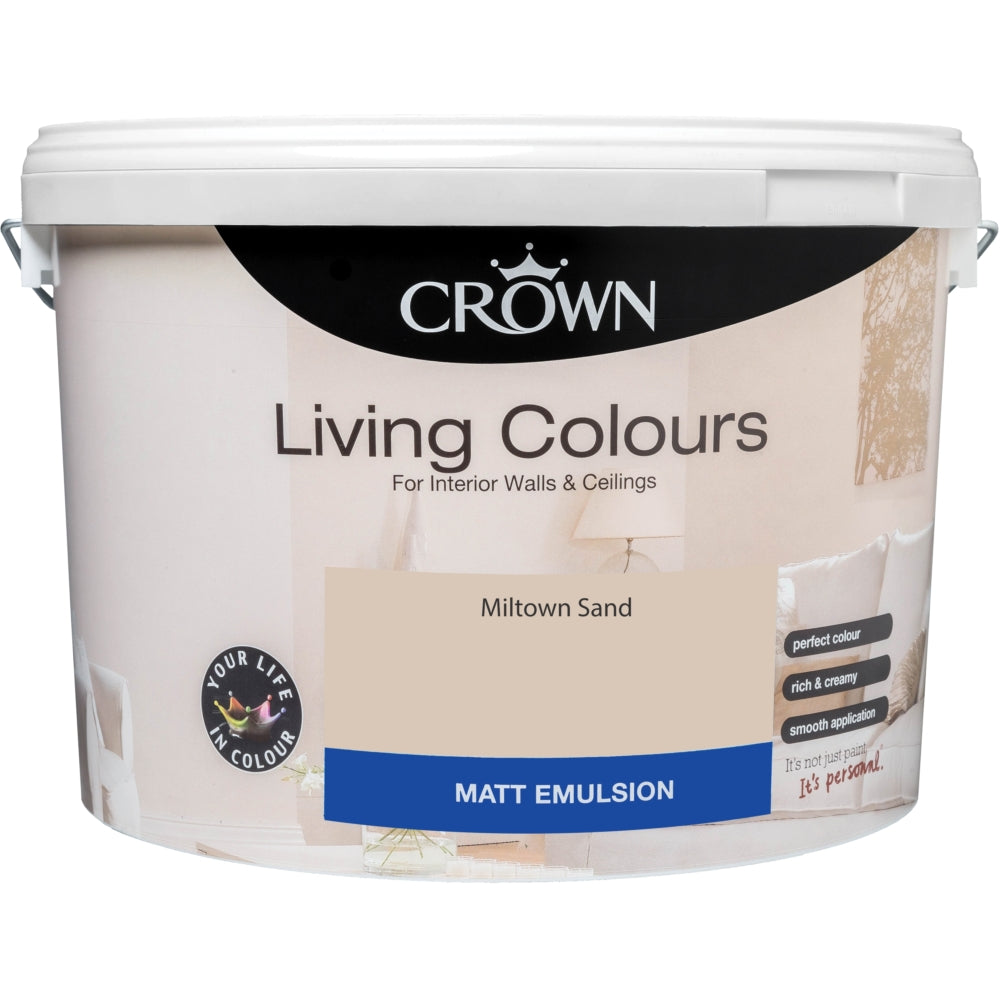 Crown Matt Emulsion Milltown Sand 10L