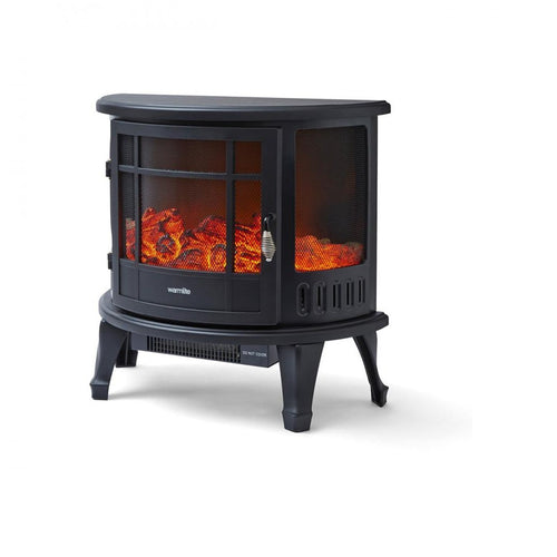 Warmlite - Bath Log Effect Stove Fire Black - 1.8Kw