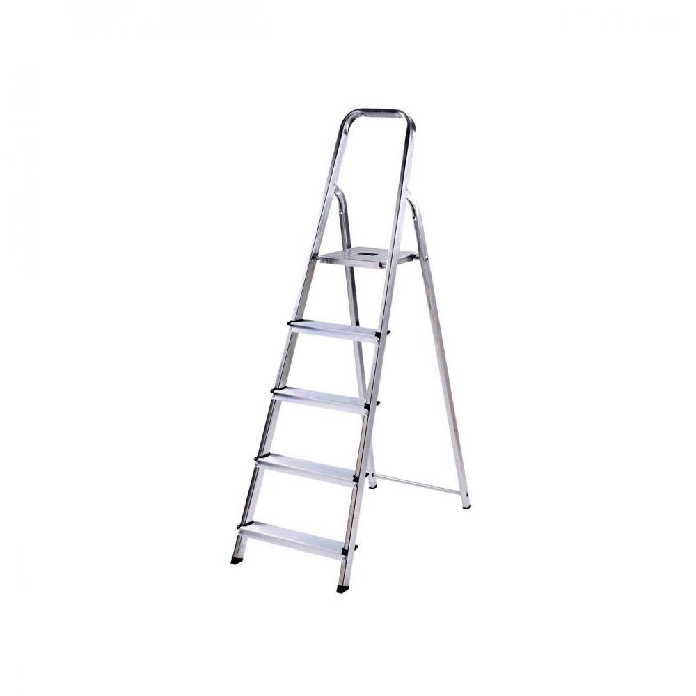 Werner - High Handrail Step Ladder - 5 Thread - Aluminium