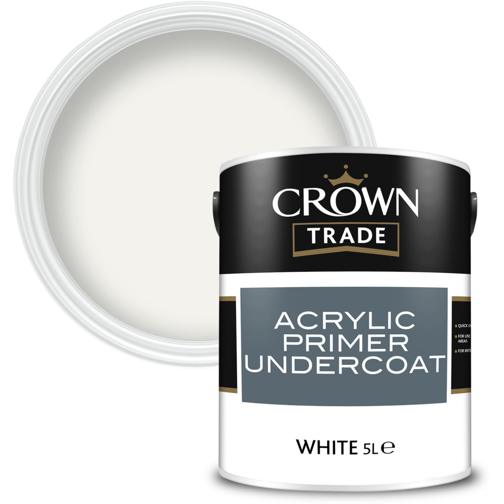 Crown Trade Acrylic Primer Undercoat White 5L