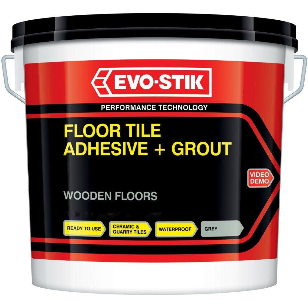 Evo Stik Tile A Floor Adhesive & Grout Wooden Floor 5L