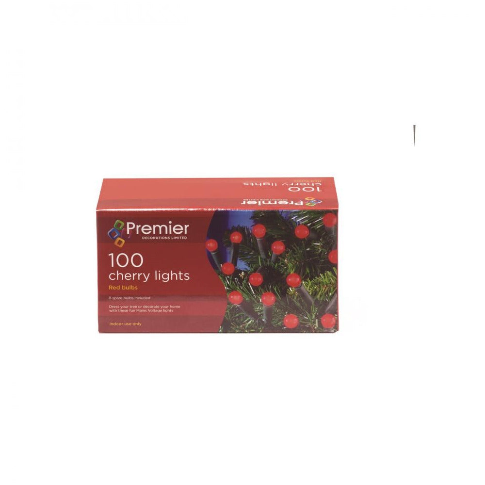 Premier Decorations - 100 Cherry Lights - Red