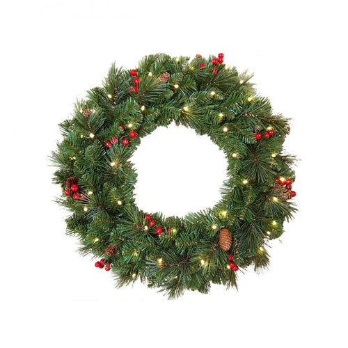 National Tree Company - Pre-Lit Wreath - 60cm