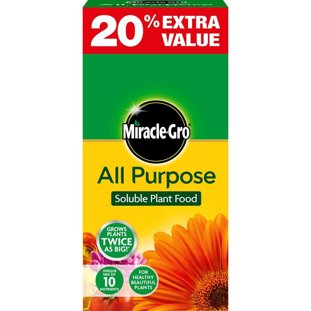 Miracle-Gro - All Purpose Soluble Plant Food - 1kg + 20% Extra Value - Green & Yellow