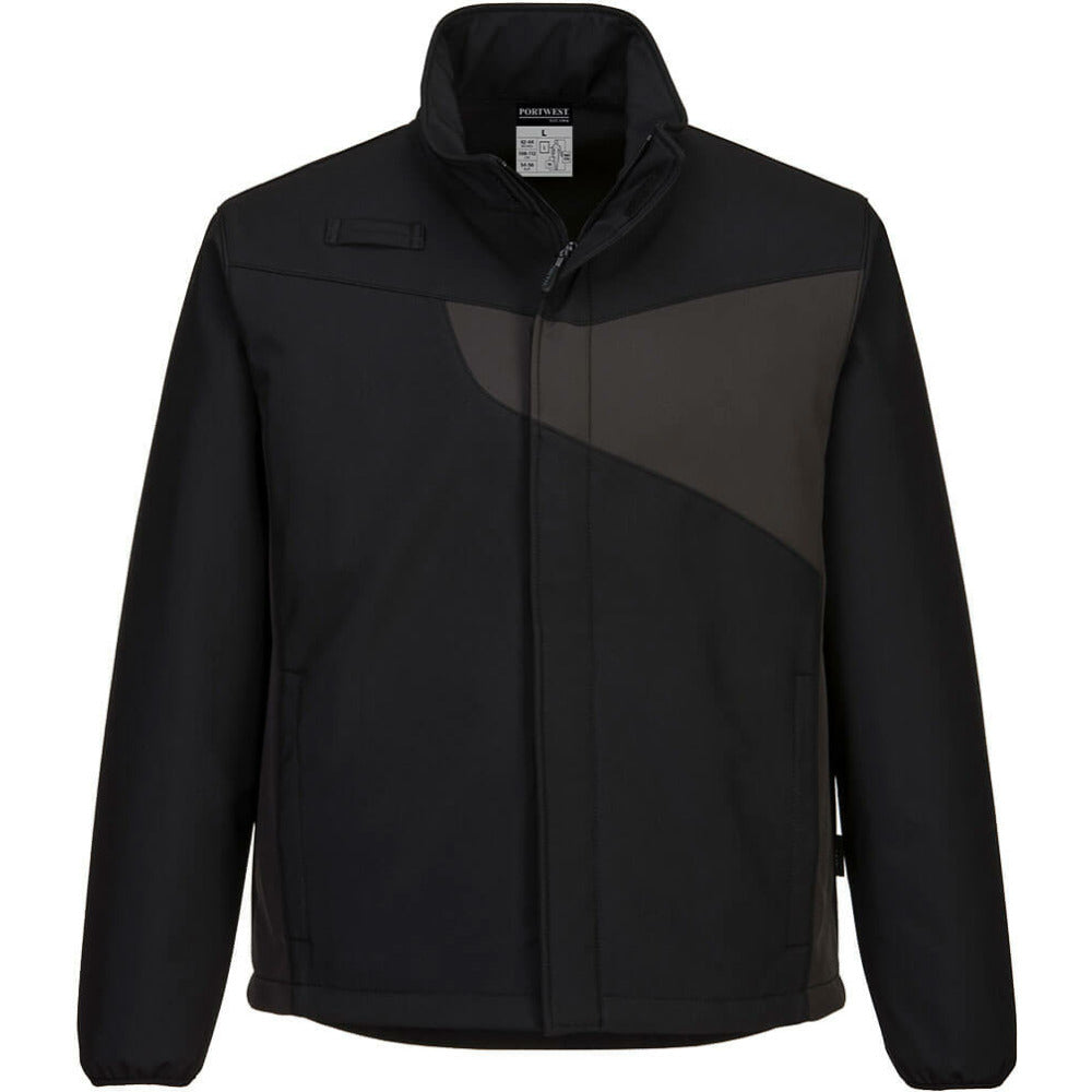 Portwest - PW2 Softshell Jacket (2L) - Black/Zoom Grey