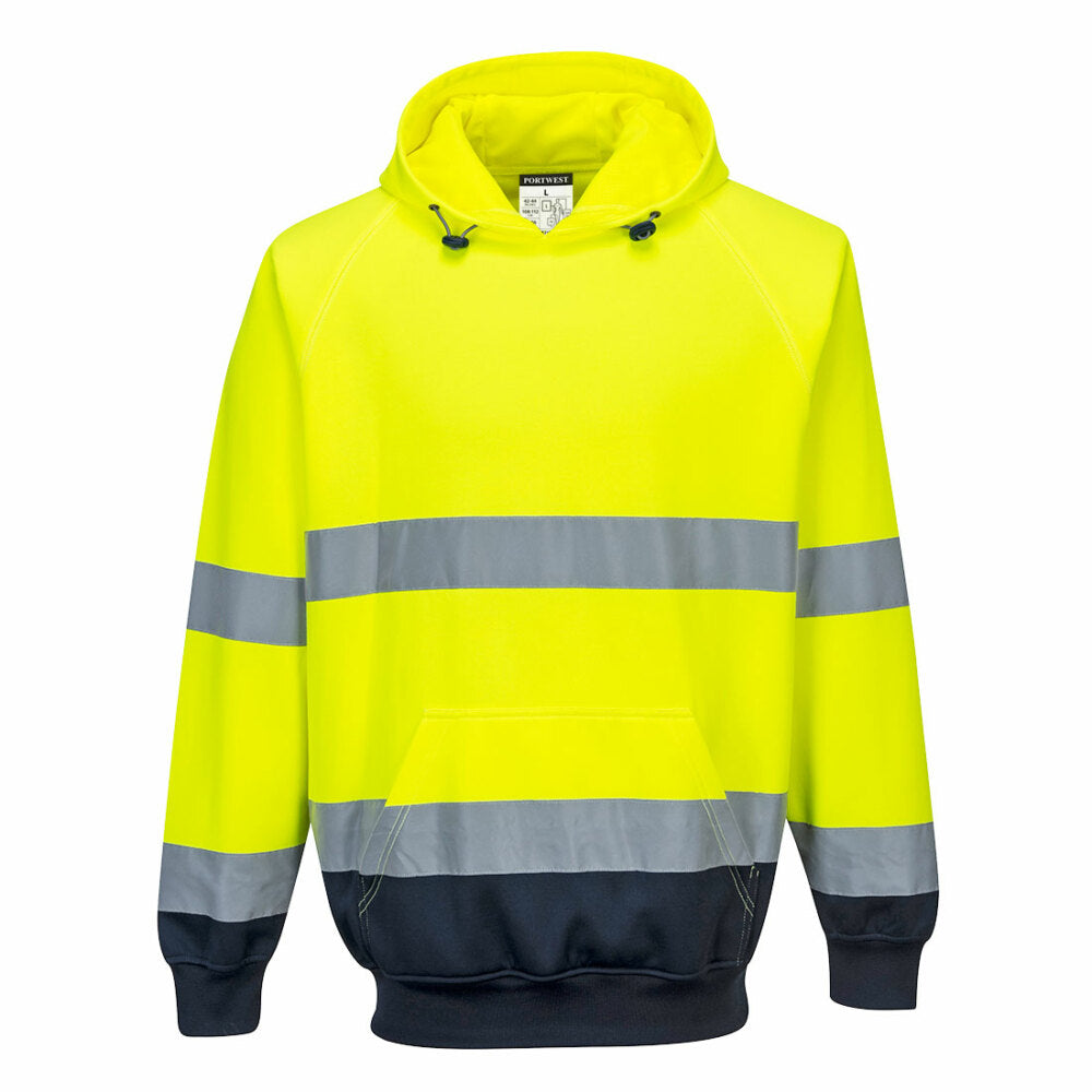 Portwest  - Two-Tone Hooded Sweatshirt - Yellow/Navy