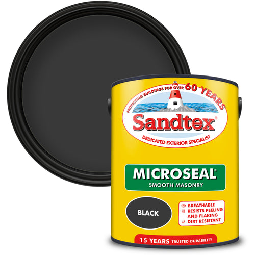 Sandtex Microseal Smooth Masonry Black 5L