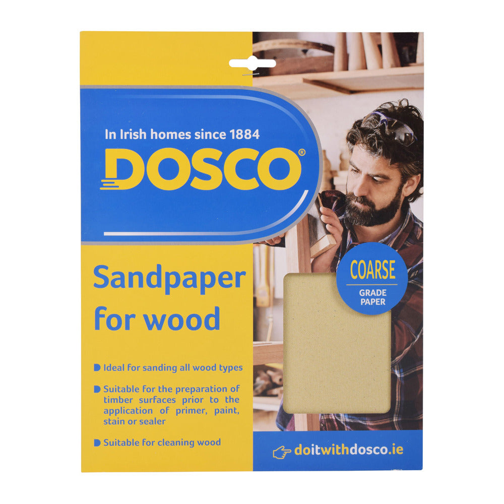 Dosco - Sandpaper For Wood 5 Sheets Coarse