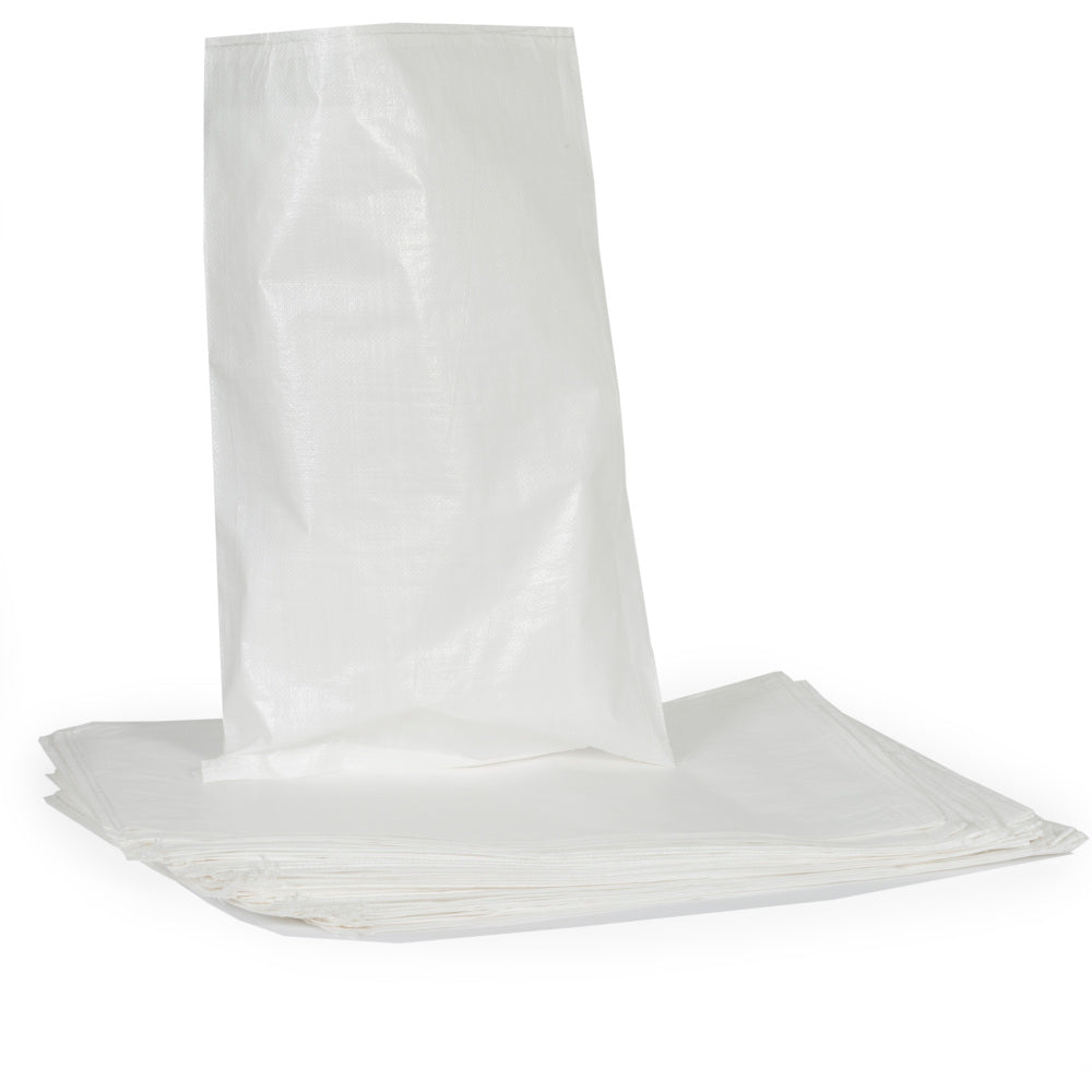 Plain White Rubble Bags - 77cm x 50cm