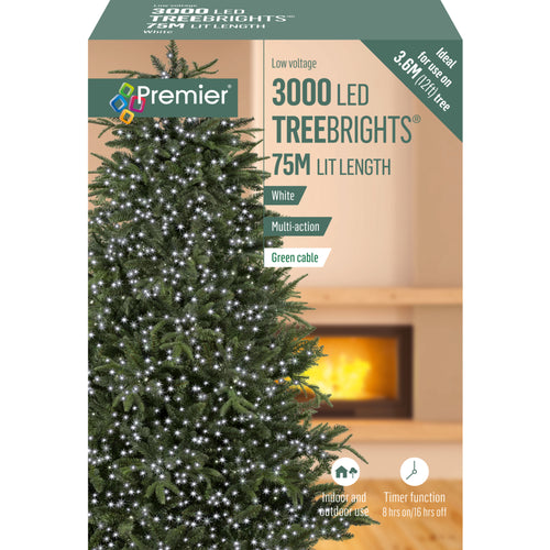 3000 LED Multi-Action Treebrights - White