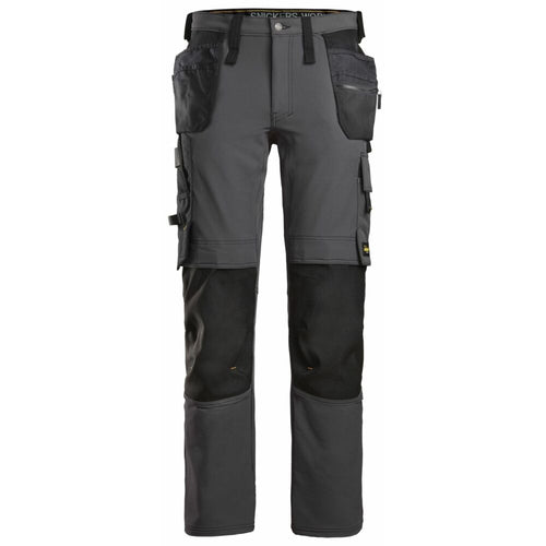 Snickers - AllroundWork, Full Stretch Trousers Holster Pockets - Steel grey\\Black