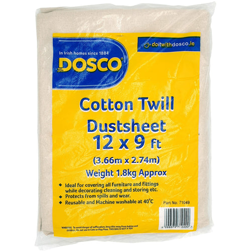 Dosco - Heavy Twill Dustsheet – 12' x 9'