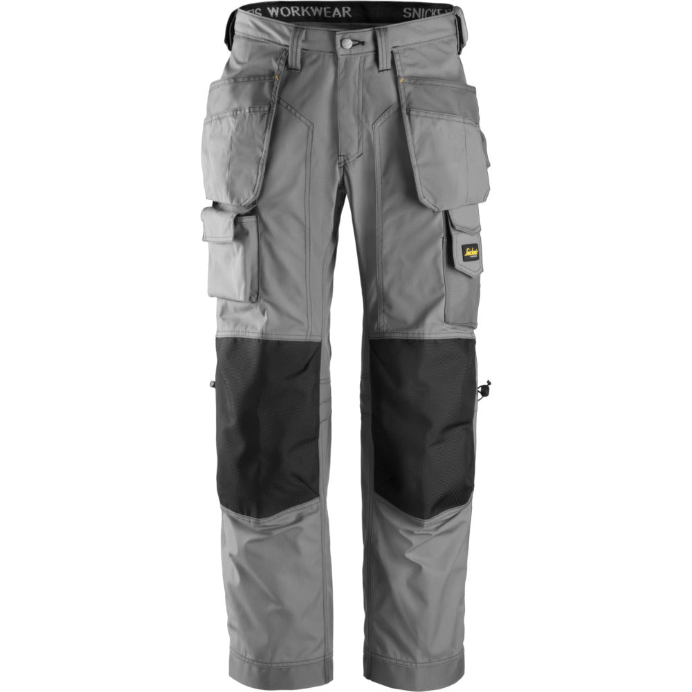 Snickers - Floorlayer Holster Pockets Trousers, Rip-Stop - Grey\\Black