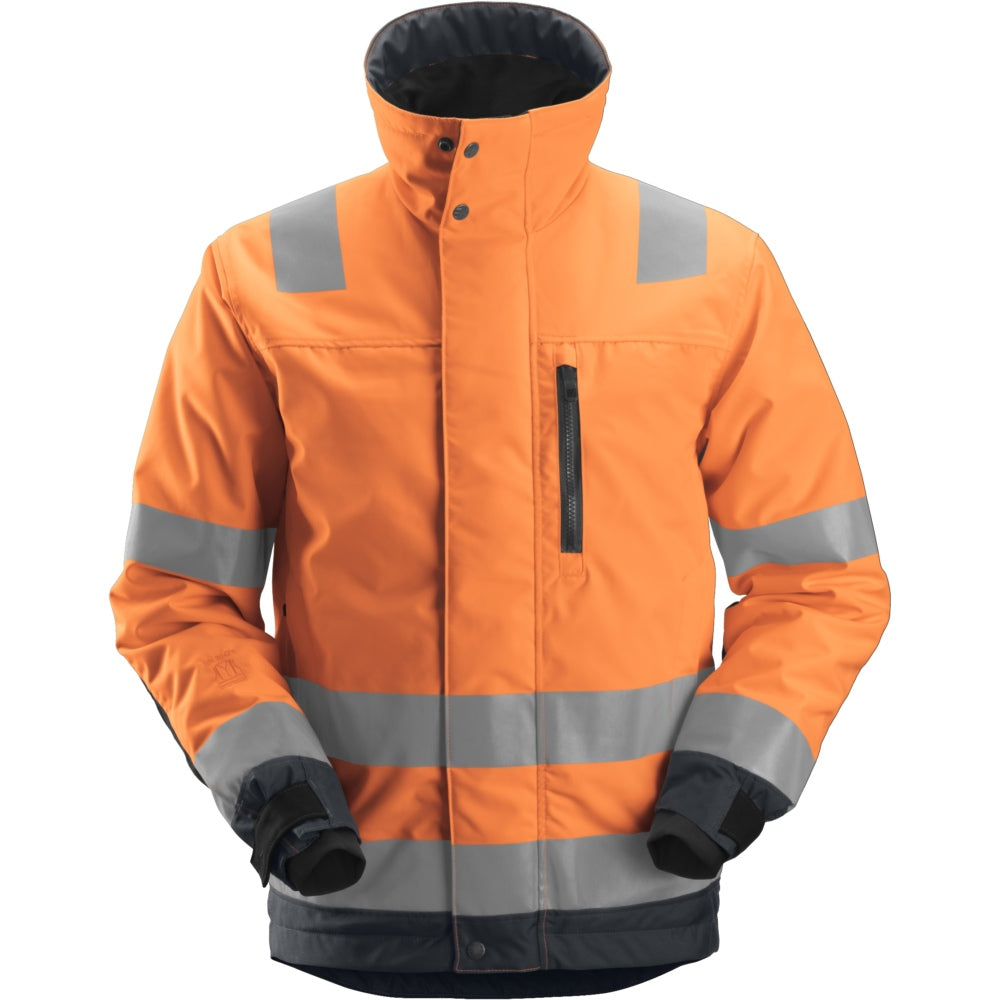 Snickers - AllroundWork, High-Vis 37.5® Insulated Jacket Class 3 - High vis orange\\Steel grey