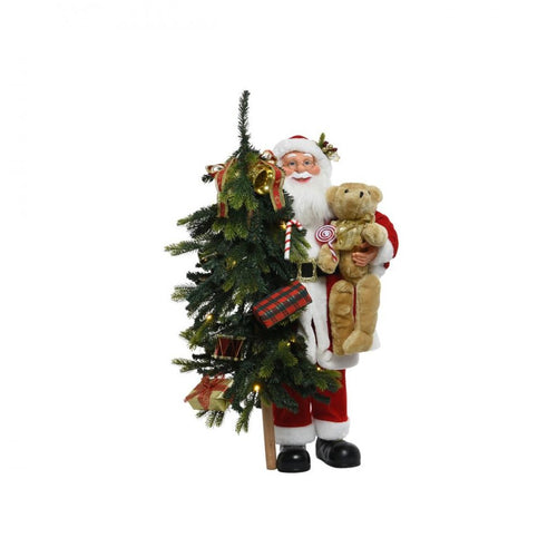 Santa with Tree with Music - 100cm