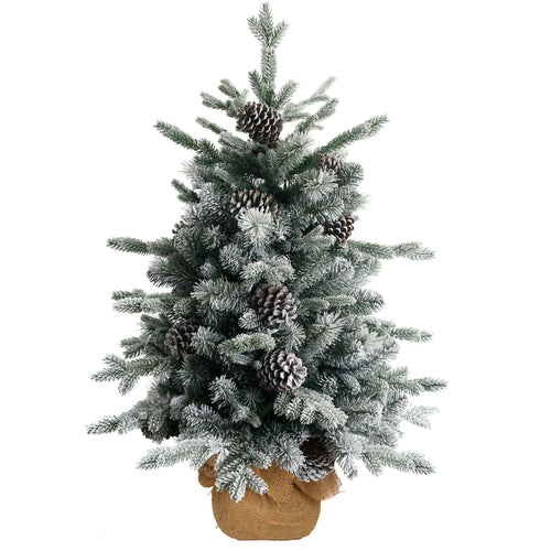 Snowy Dorchester Pine Miniature Christmas Tree - 3ft