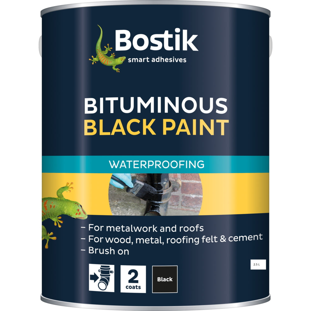 Bostik Waterproof Black Paint 2.5L