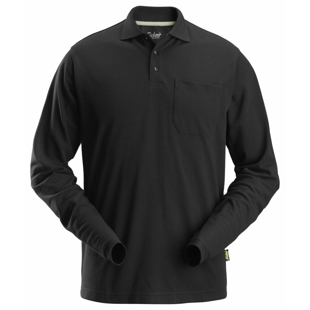 Snickers - Long Sleeve Pique Shirt - Black