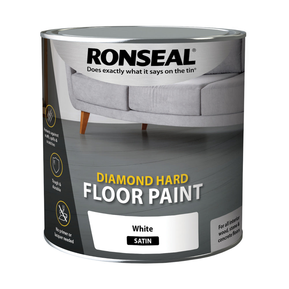Ronseal Diamond Hard Floor Paint White 2.5L