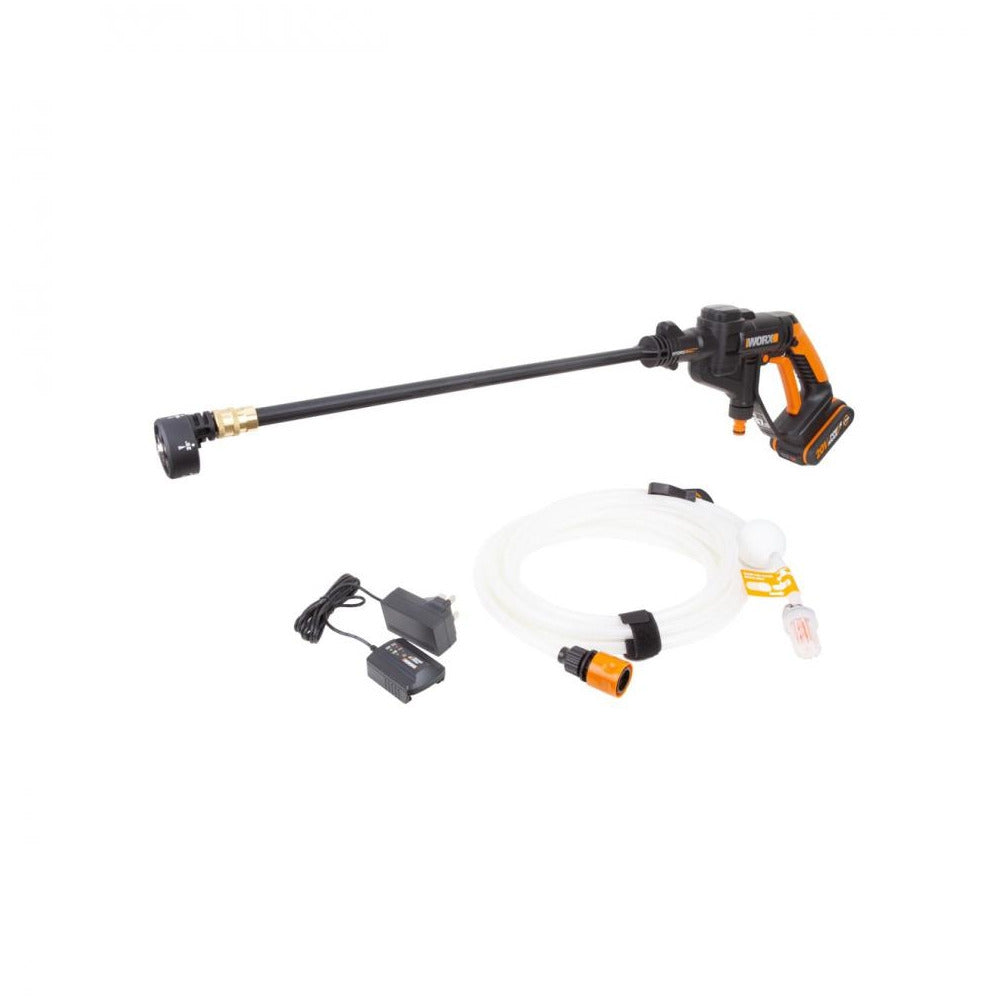 WORX - 20V MAX Li-ION Cordless Pressure cleaner - Black and Orange