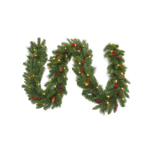 National Tree Company - Pre-Lit Garland - 9ft x 12in