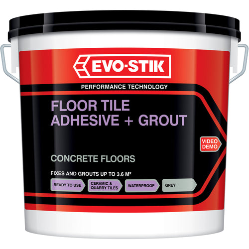 Evo Stik Tile A Floor Adhesive & Grout Concrete Floor 5L