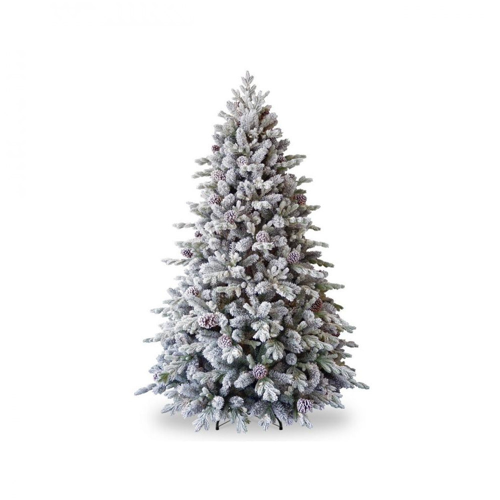 National Tree Company - Snowy Dorchester Pine Feel Real Tree  - 7.5ft