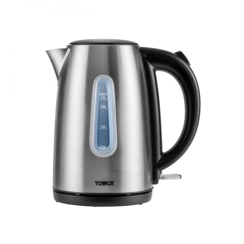 Tower - Jug Kettle Brushed Stainless Steel - 1.7ltr