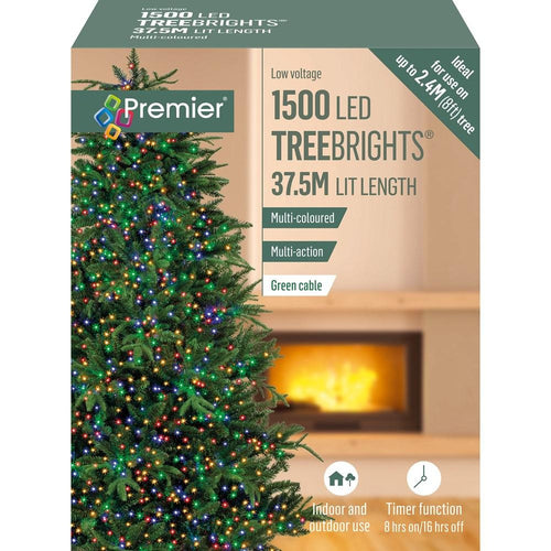 Premier - 1500 LED Multi-Action Treebrights with Timer - Multi-Coloured