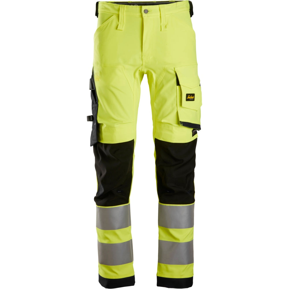 Snickers - High-Vis, Class 2 Stretch Trousers - High vis yellow\\Black