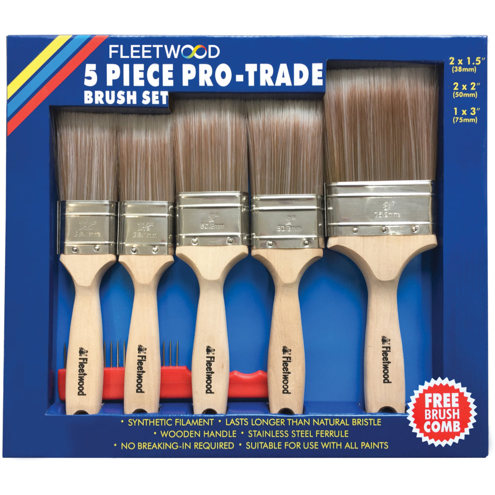 Fleetwood 5 Piece Pro-Trade Brush Set