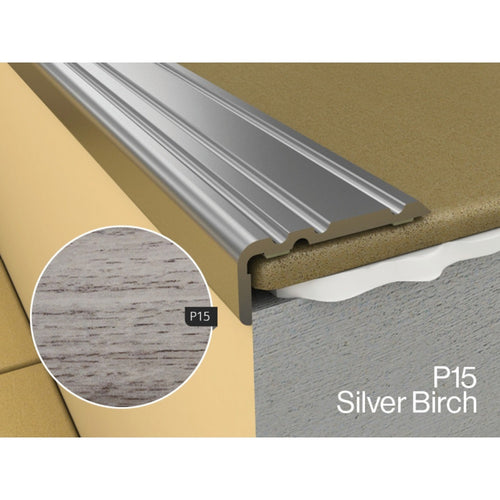 WRG 3 Flat Profile Self Adhesive P15 Silver Birch 1800mm