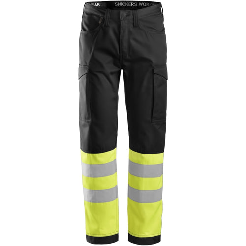 Snickers - Service, Transport Trousers Class 1 - Black\\High Vis Yellow