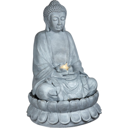 LED Buddha Water Feature - Stone  - 86cm