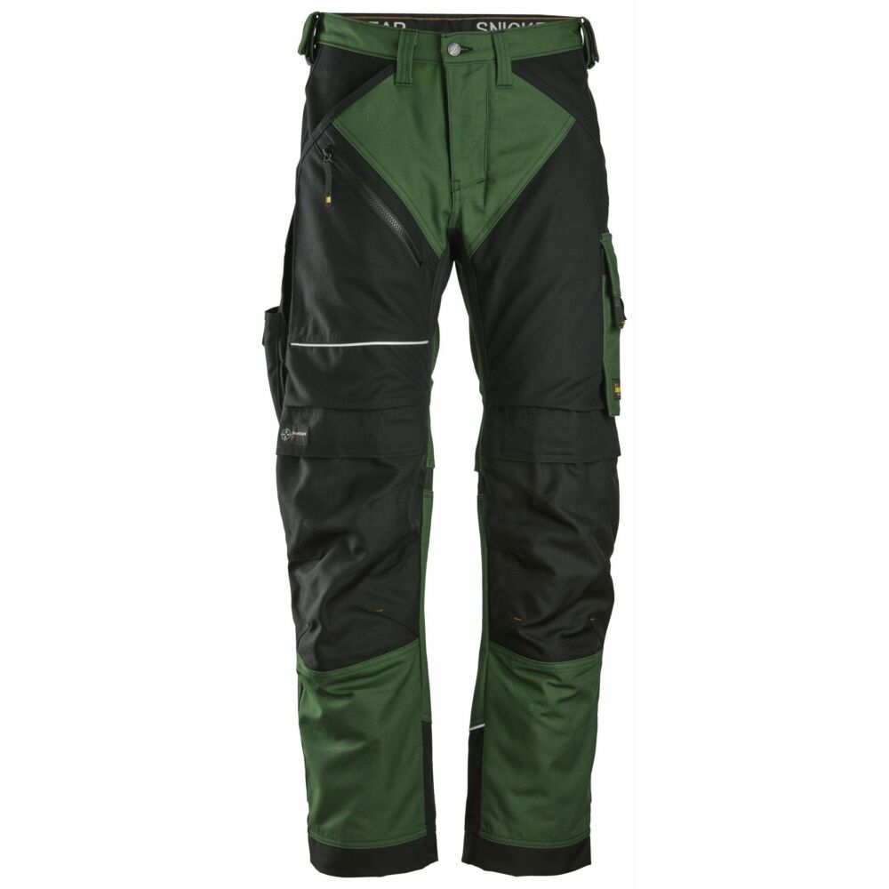 Snickers - RuffWork, Canvas+ Work Trousers+ - Forest Green\\Black