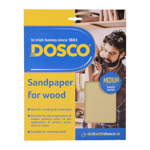 Dosco - Sandpaper For Wood 5 Sheets Medium