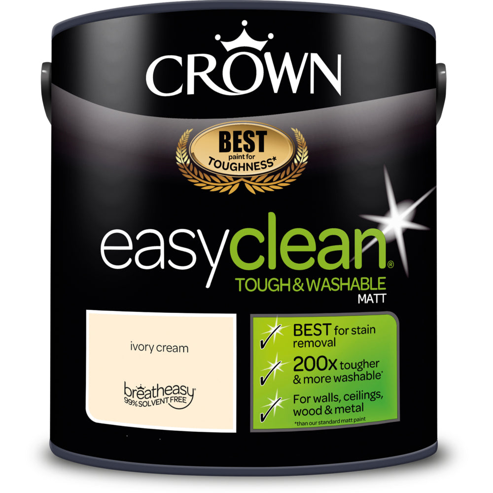 Crown Easyclean Matt 200 Ivory Cream 2.5L