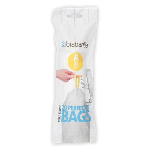 Brabantia - Perfect Fit Bags Code A 3L 20 pcs - White