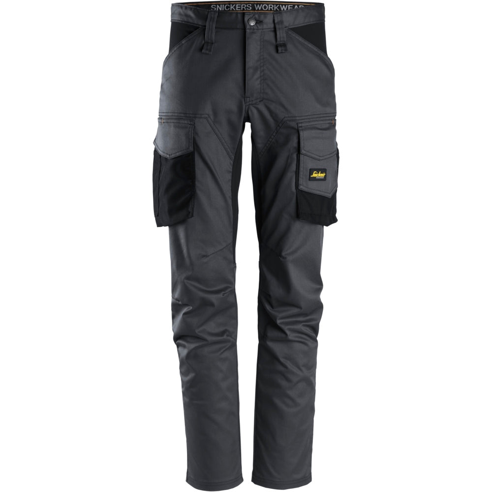 Snickers - AllroundWork, Stretch Trousers without Knee Pockets - Steel grey\\Black
