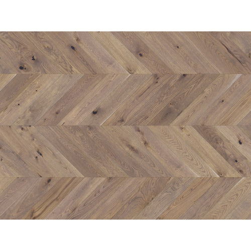 Barista Oak Serene / Frappe Chevron Brushed Matt Lacquered Engineered Flooring 130mm