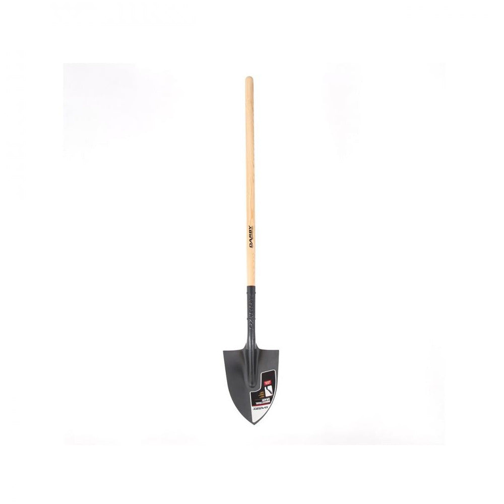 True Temper - Open Socket Long Handle Pointed Irish Shovel - 54in - Natural & Black