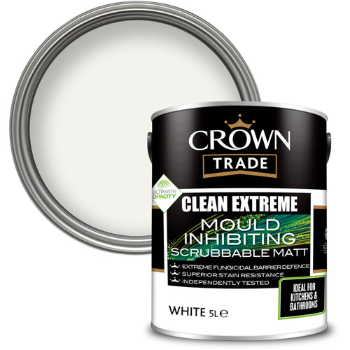 Crown Trade Clean Extreme Mould Inhibiting Matt White 5L