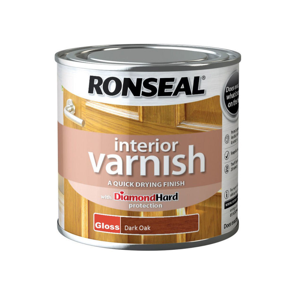 Ronseal Interior Varnish Dark Oak Gloss 250ml