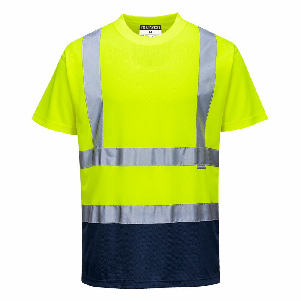 Portwest  - Two Tone T-Shirt - Yellow/Navy