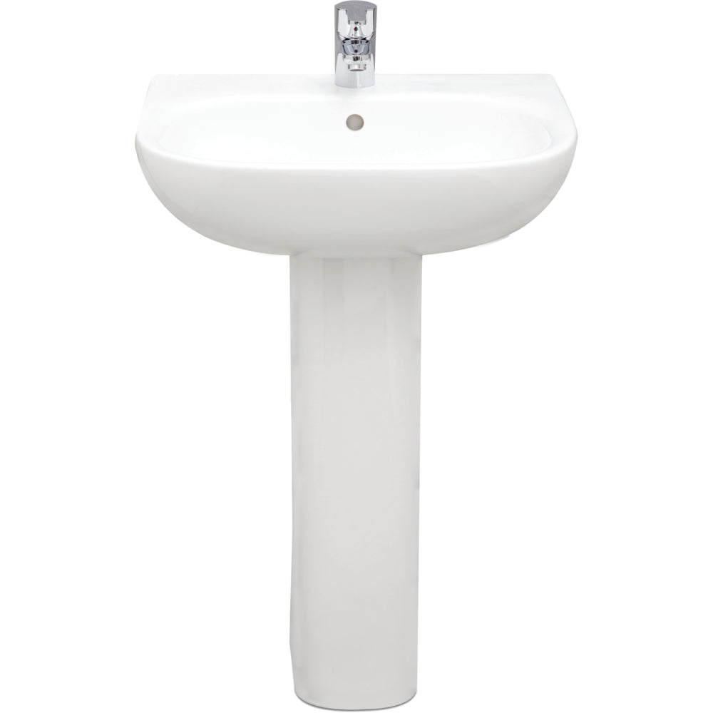 Washbasin & Full Pedestal - 55cm