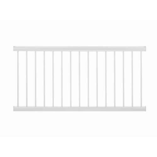 Ultrashield Pre-Assembled Straight Rail Section White for Composite Decking 1829mm x 1010mm