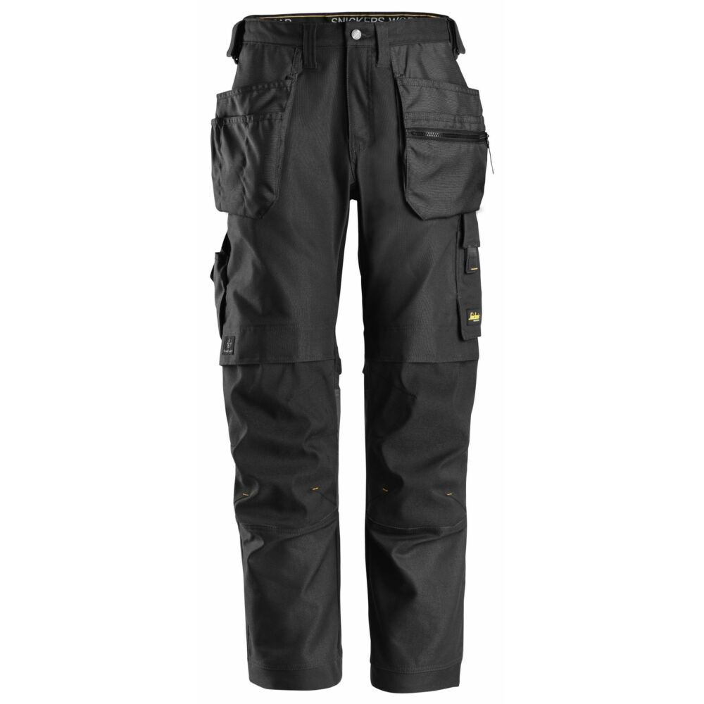 Snickers - AllroundWork, Canvas+ Stretch Work Trousers+ Holster Pockets - Black\\Black