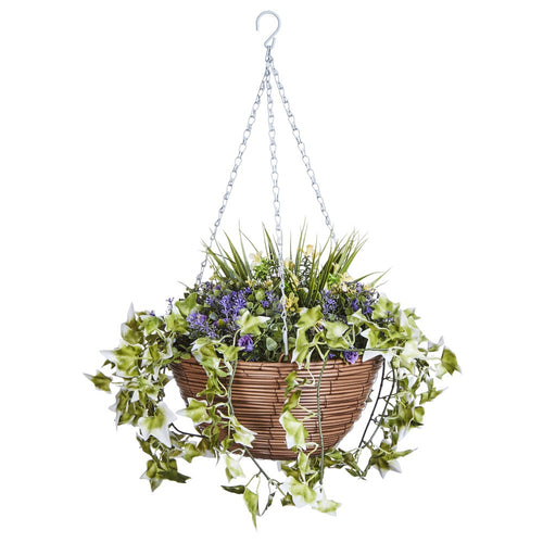 Lilac Bloom Hanging Regal Basket