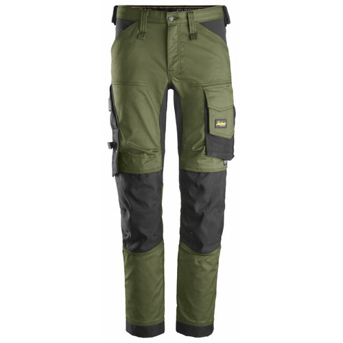 Snickers - AllroundWork, Stretch Trousers - Khaki Green\\Black