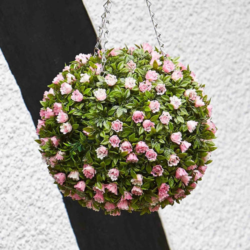 Faux Decor - Pink Rose Ball 30cm